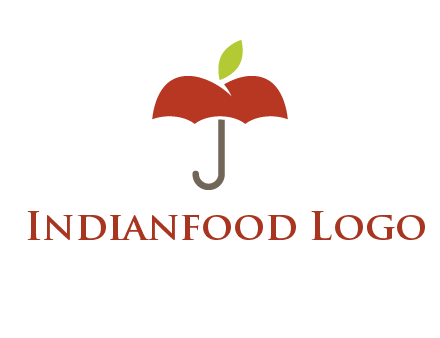 umbrella with an apple top logo