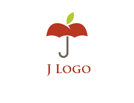 umbrella with an apple top logo