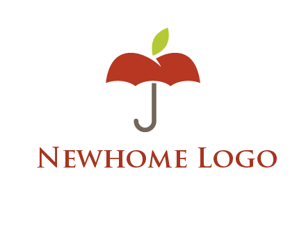 umbrella with an apple top logo