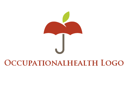 umbrella with an apple top logo