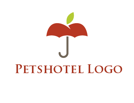 umbrella with an apple top logo