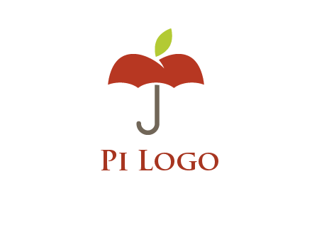 umbrella with an apple top logo