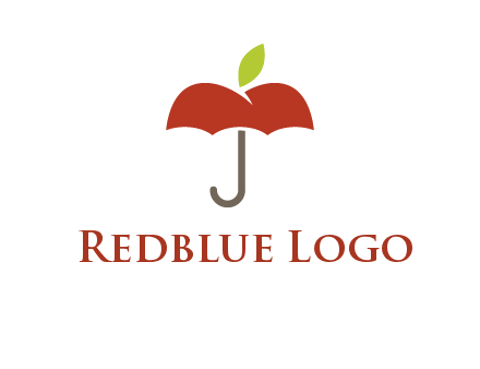 umbrella with an apple top logo