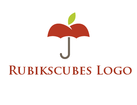 umbrella with an apple top logo