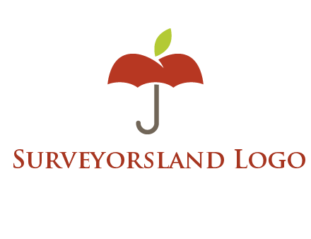 umbrella with an apple top logo