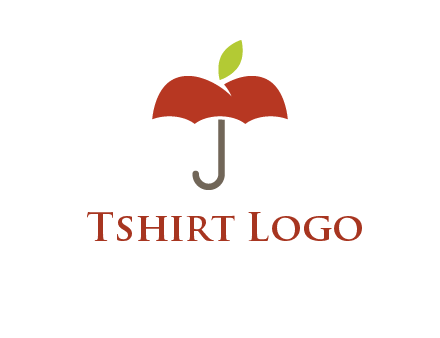 umbrella with an apple top logo