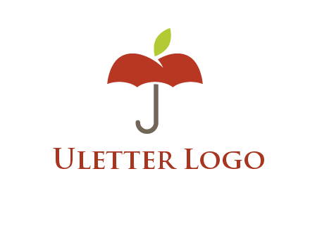 umbrella with an apple top logo