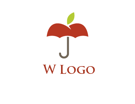 umbrella with an apple top logo