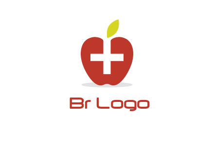 apple with health care cross logo