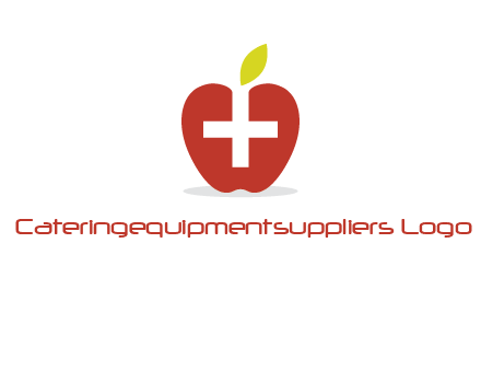 apple with health care cross logo