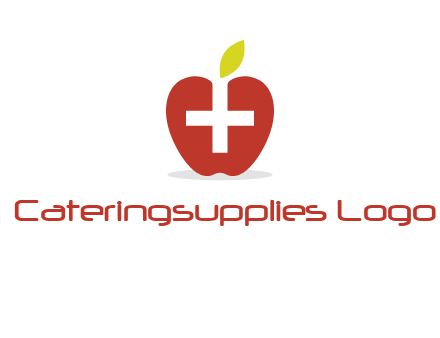 apple with health care cross logo