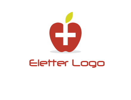 apple with health care cross logo