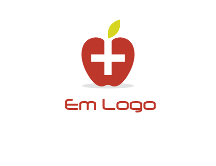 apple with health care cross logo