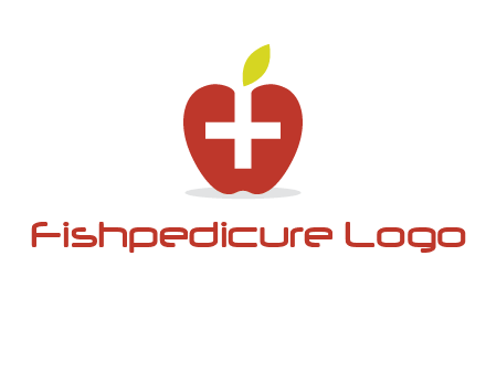 apple with health care cross logo