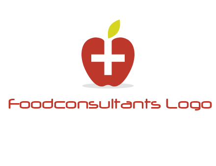 apple with health care cross logo