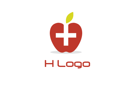 apple with health care cross logo