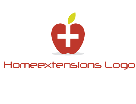 apple with health care cross logo