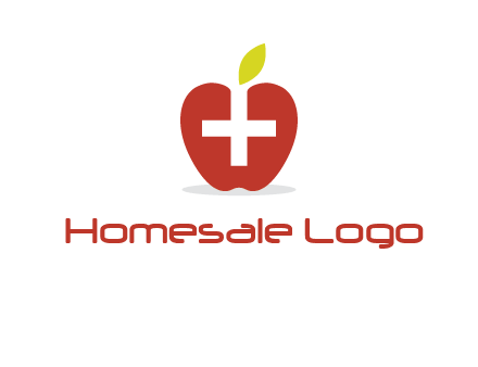 apple with health care cross logo