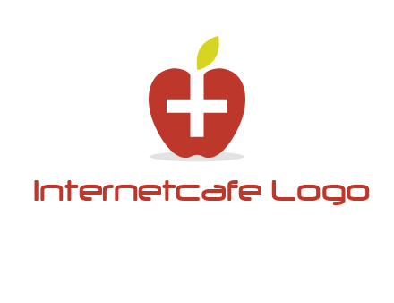 apple with health care cross logo