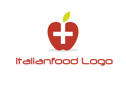 apple with health care cross logo