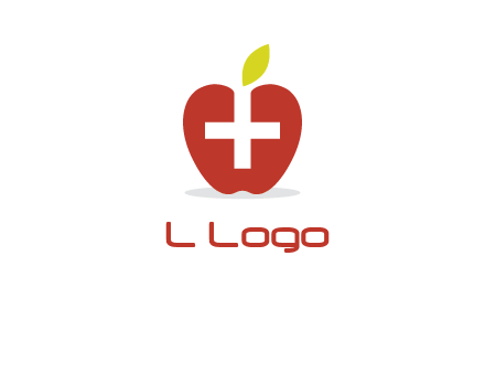 apple with health care cross logo