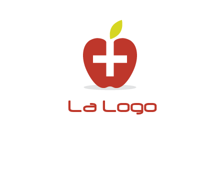 apple with health care cross logo