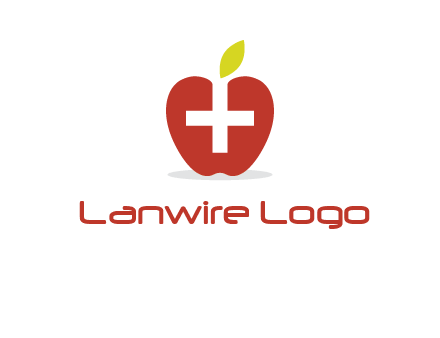 apple with health care cross logo