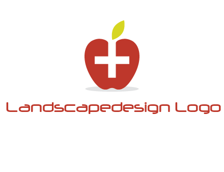 apple with health care cross logo