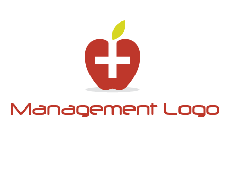 apple with health care cross logo