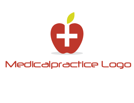 apple with health care cross logo