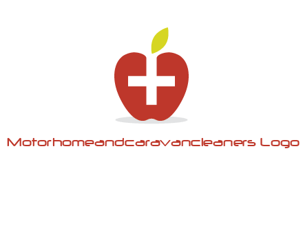 apple with health care cross logo