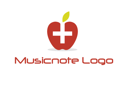 apple with health care cross logo