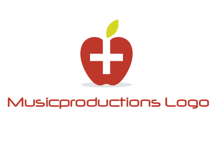 apple with health care cross logo