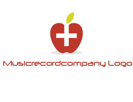 apple with health care cross logo