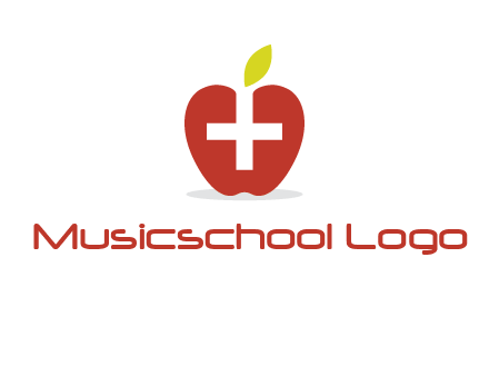 apple with health care cross logo