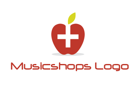 apple with health care cross logo