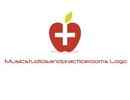 apple with health care cross logo