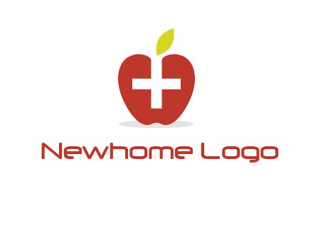 apple with health care cross logo