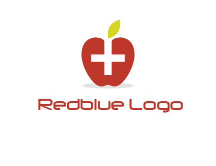 apple with health care cross logo