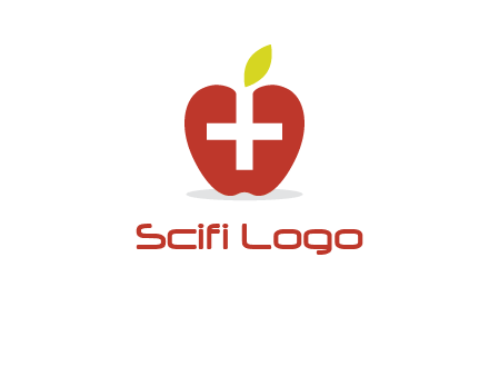 apple with health care cross logo