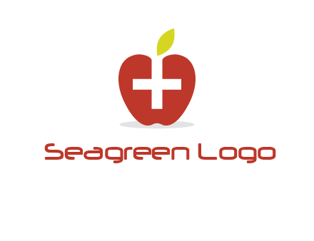 apple with health care cross logo