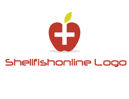 apple with health care cross logo