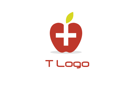 apple with health care cross logo