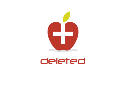 apple with health care cross logo