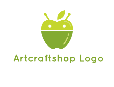 android mix with apple logo