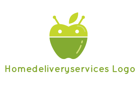 android mix with apple logo