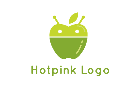 android mix with apple logo