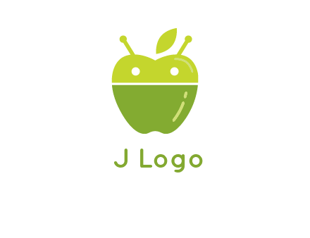 android mix with apple logo