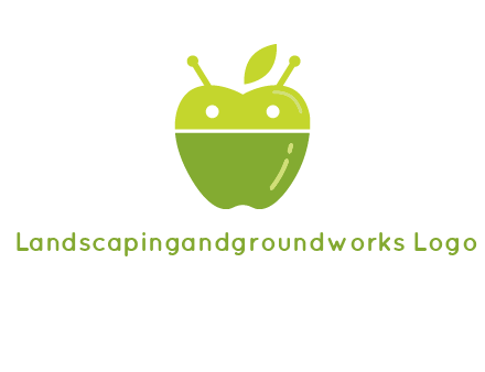 android mix with apple logo