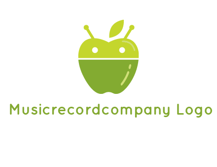 android mix with apple logo